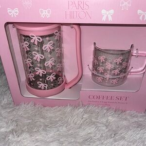 Paris Hilton Pink Bow French Press Set